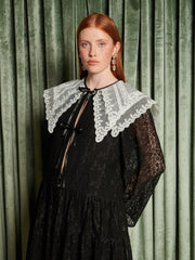 Motion Collar Maxi Dress Coal Black / Z