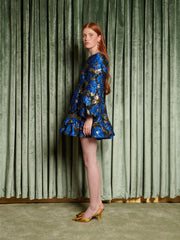 Lucia Jacquard Mini Dress Black, Cobalt Blue / Z