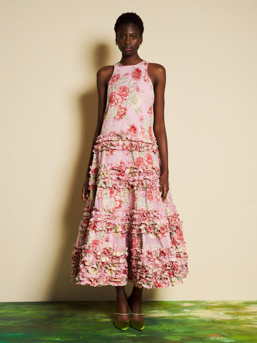 新品タグ付◉ Dream sister jane ワンピース　ローズ　ドレス DREAM Rosier Jacquard Ruffle Maxi Dress – Sister Jane