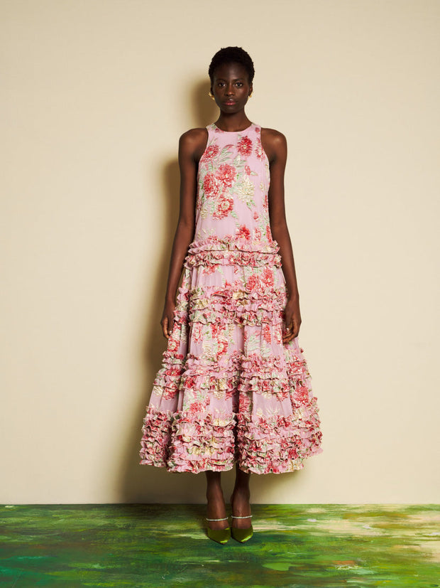 DREAM Rosier Jacquard Ruffle Maxi Dress – Sister Jane