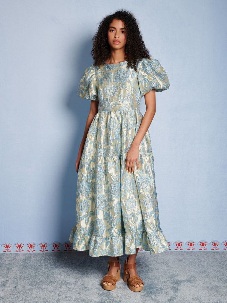 <b> < b> Bluebell Jacquard Maxi Dress