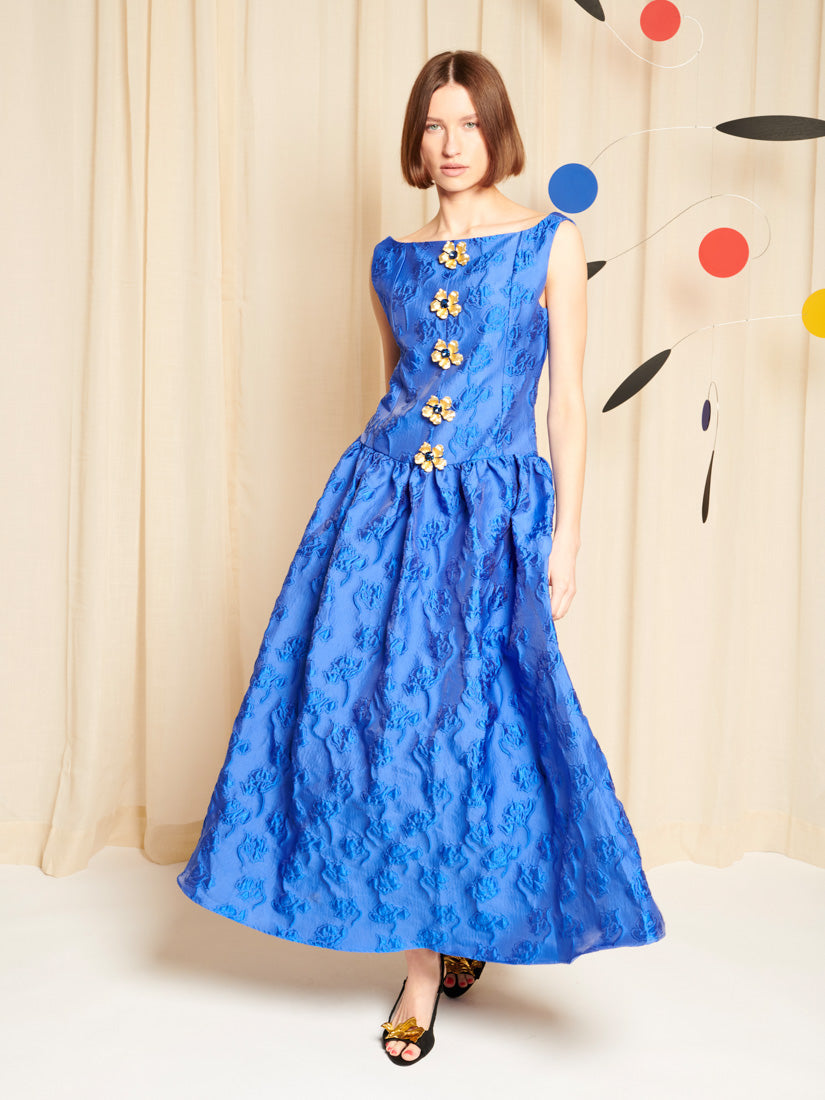 dream sister jane blue dress Riviera Brooch Midi – Asymmetric Neckline Ruched High LowStock:43250090737715 The Sister Jane Honey Sizing (European):Womens UK 14/ US 10 Puff sleeve
