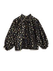 <b>DREAM</b> Tea Rose Jacquard Bow Blouse