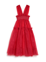 <b>DREAM</b> Rouge Tulle Midi Dress