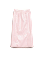 <b>DREAM</b> Rose-Spun PU Midi Skirt