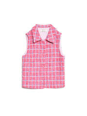 <b>DREAM</b> Cottage Check Tweed Vest