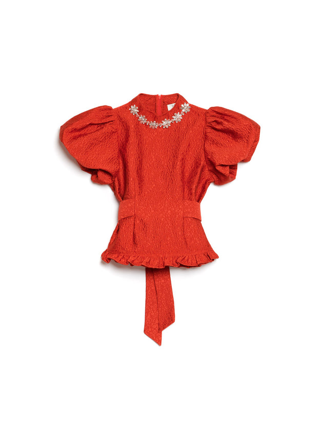 <b>DREAM</b> Narrative Jacquard Top