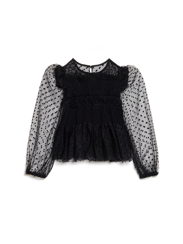 <b>DREAM</b> Interval Polka Dot Top