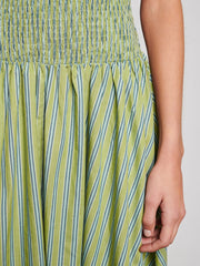 <b> Ghospell </b> Josephine Stripe Midi Dress