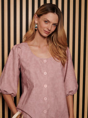 <b> Ghospell </b> Dusty PU Mini Dress