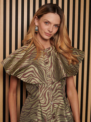 <b> Ghospell </b> Claudia Zebra Mini Dress