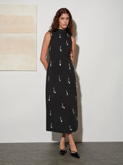 <b> Ghospell </b> Augusta Embellished Midi Dress