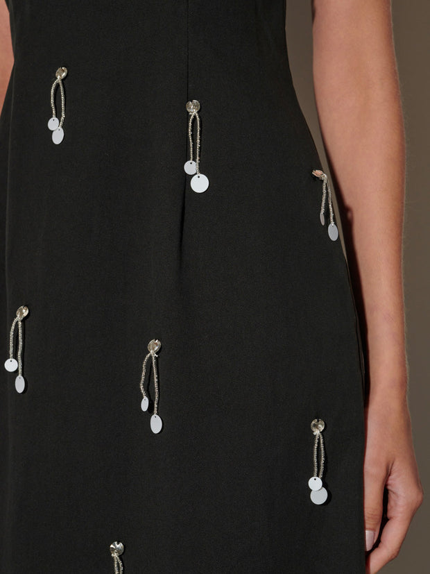 <b> Ghospell </b> Augusta Embellished Midi Dress