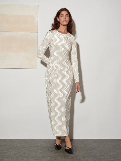 <b> Ghospell </b> Cecily Velvet Midi Dress