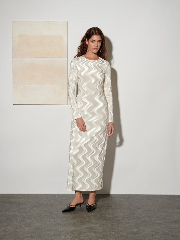 <b> Ghospell </b> Cecily Velvet Midi Dress