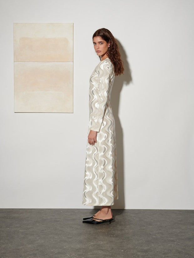 <b> Ghospell </b> Cecily Velvet Midi Dress
