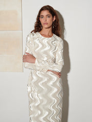 <b> Ghospell </b> Cecily Velvet Midi Dress