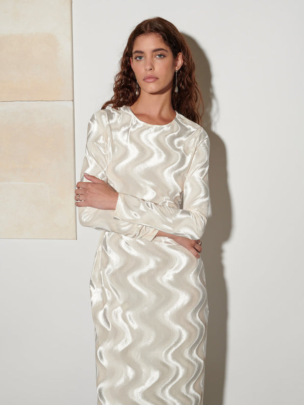 <b> Ghospell </b> Cecily Velvet Midi Dress