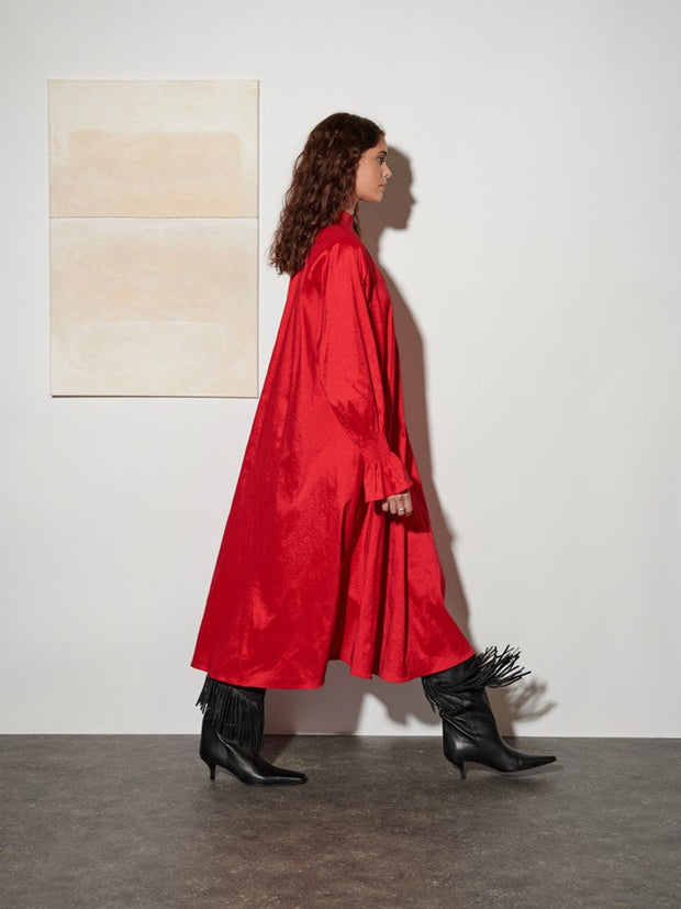 <b> Ghospell </b> Clarissa Taffeta Midi Dress