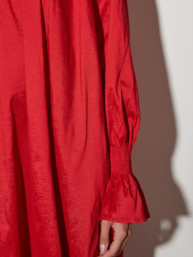 <b> Ghospell </b> Clarissa Taffeta Midi Dress