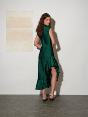 <b> Ghospell </b> Ana Satin Midi Dress