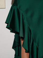 <b> Ghospell </b> Ana Satin Midi Dress