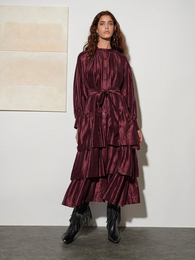 <b> Ghospell </b> Feven Oversized Midi Dress