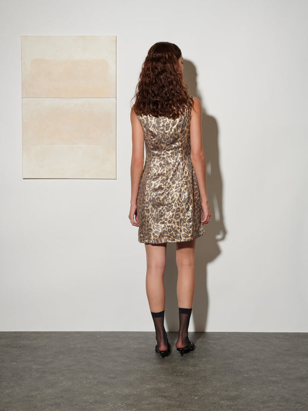 <b> Ghospell </b> Pamela Leopard Mini Dress