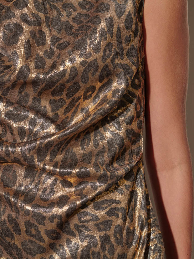 <b> Ghospell </b> Pamela Leopard Mini Dress