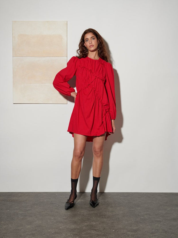 <b> Ghospell </b> Caro Asymmetric Mini Dress