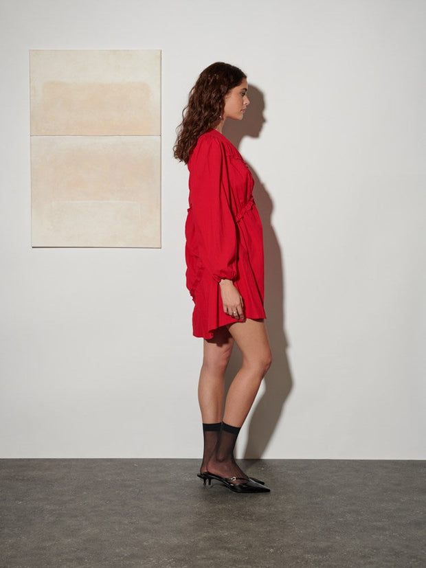 <b> Ghospell </b> Caro Asymmetric Mini Dress