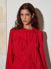 <b> Ghospell </b> Caro Asymmetric Mini Dress