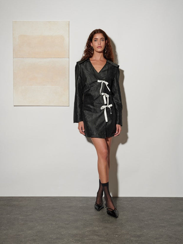 <b> Ghospell </b> Julie Wrap Mini Dress