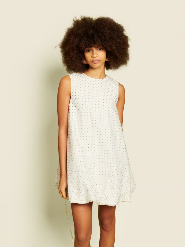 <b> < b> Spira Polka Dot Mini Dress