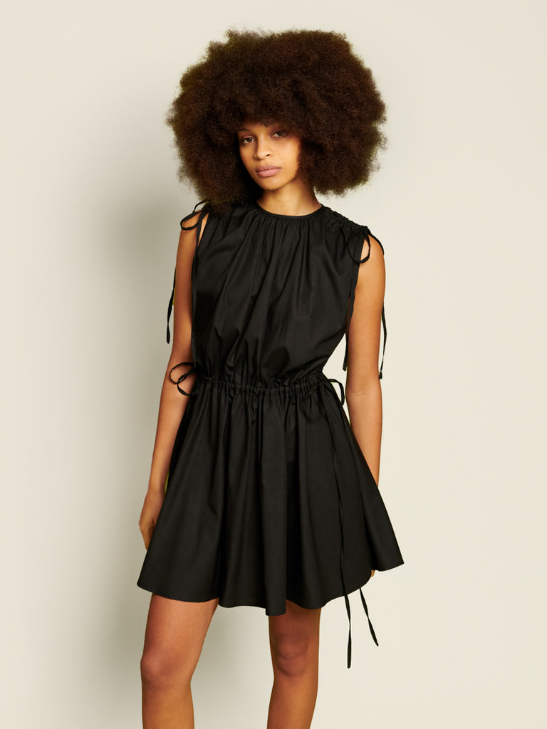 <b> < b> Gilia Drawstring Mini Dress