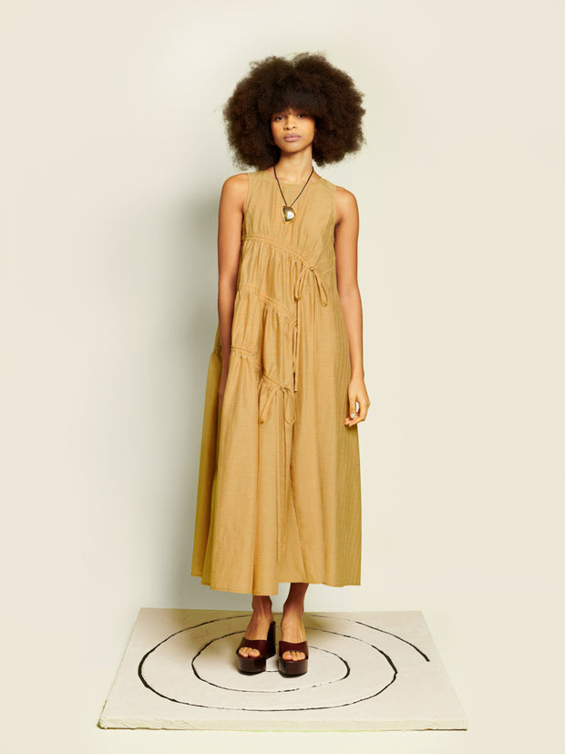 Ghospell Nerissa Ruched Midi Dress – Sister Jane