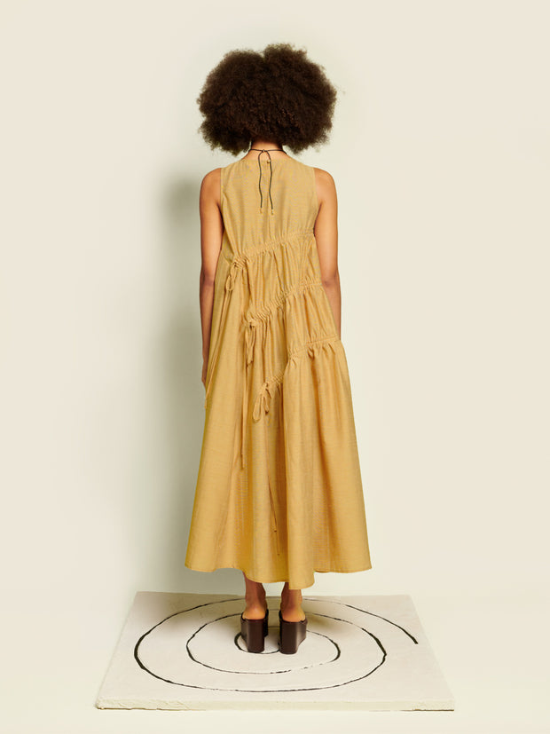 Ghospell Nerissa Ruched Midi Dress – Sister Jane