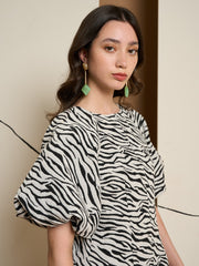 <b>Ghospell</b> Stevie Zebra Mini Dress