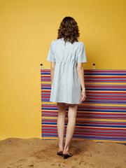 <b> Ghospell </b> Helen Drawstring Mini Dress