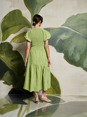 <b> Ghospell </b> Lia Asymmetric Midi Dress