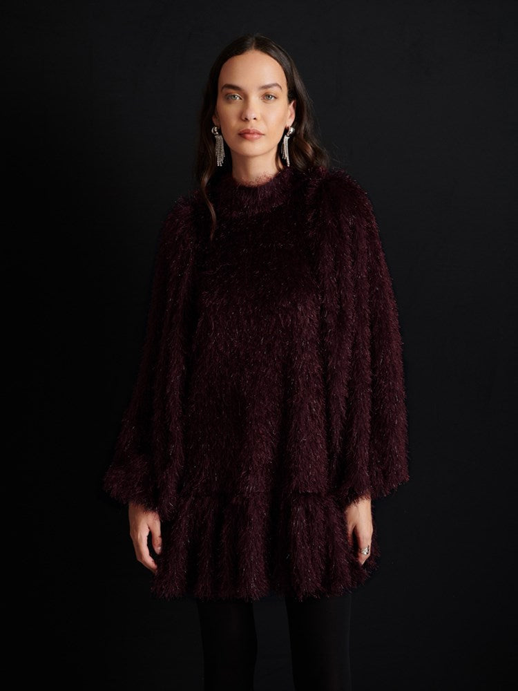 <b> < b> Dana Textured Mini Dress