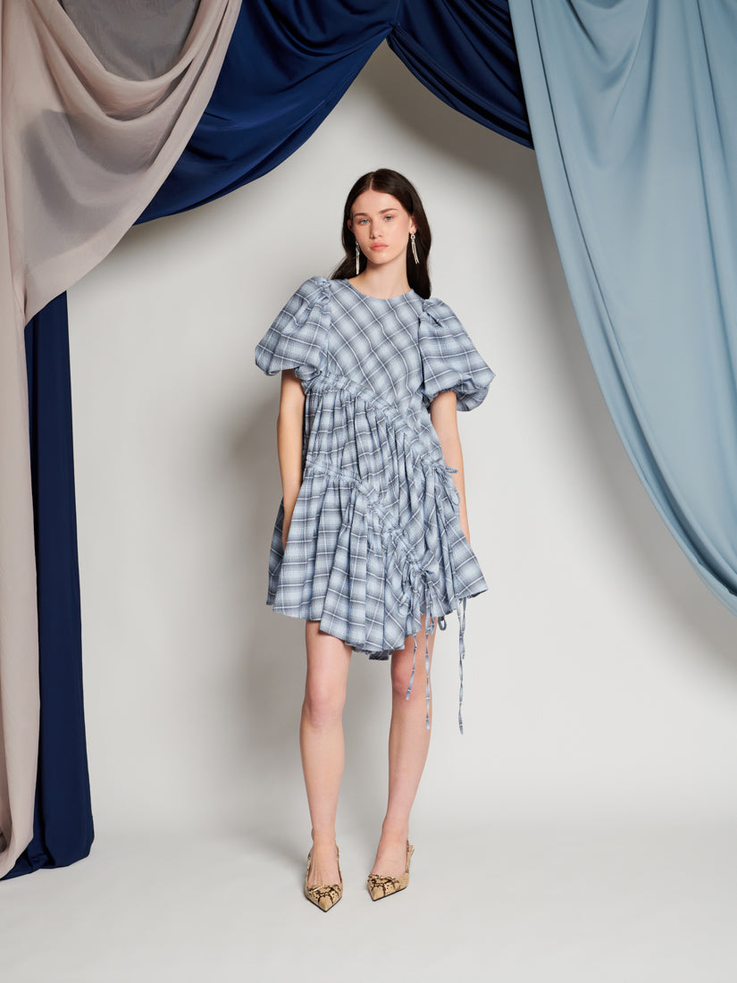 ワンピース (GHOSPELL) Caitlin Check Mini Dress Ghospell Caitlin Check Mini Dress – Sister Jane