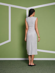<b> Ghospell </b> Martina Polka Dot Midi Dress
