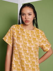 <b> Ghospell </b> Ali Jacquard Mini Dress
