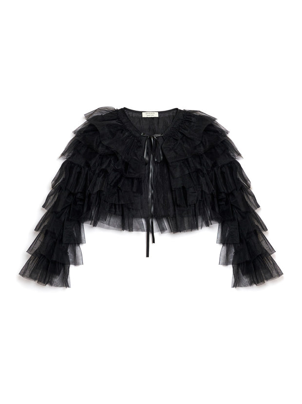 <b>DREAM</b> Crane Tulle Ruffle Jacket