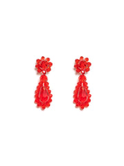 Shell Isle Bead Earrings Ruby Red / 1