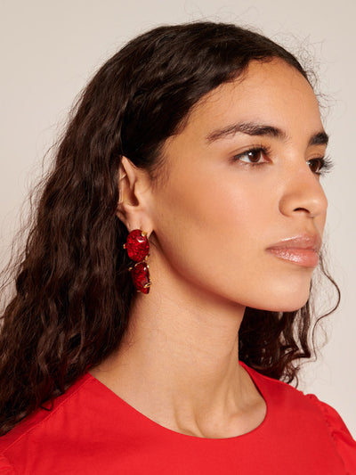 Bright Heart Earrings Ruby Red / Z