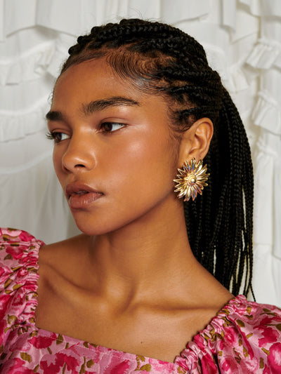 <b>DREAM</b> Flower Sun Earrings