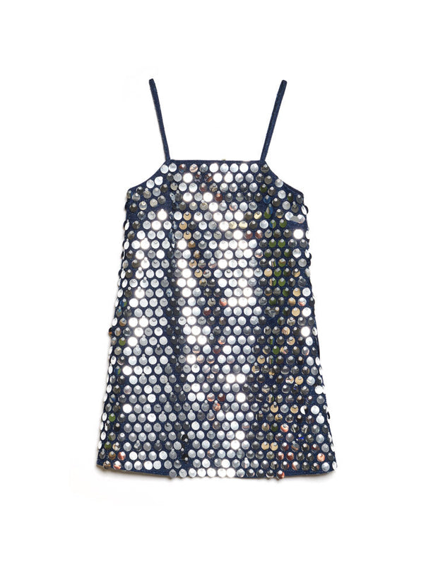 <b> Ghospell </b> Carmel Sequin Mini Dress