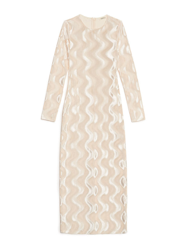 <b> Ghospell </b> Cecily Velvet Midi Dress